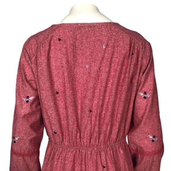 ZARA RED EMBROIDERED TASSEL DRESS - Picture 6 of 6